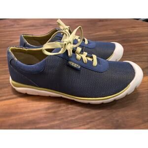 Keen Womens Sneakers Shoes Blue 1010251 Solid Low Top Lace Up Cap Toe Mesh 7.5